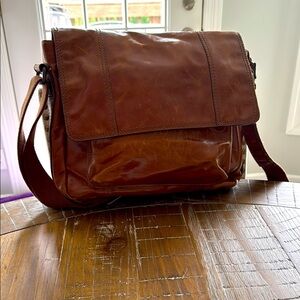 Fossil Leather Messenger Bag